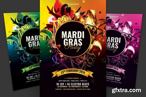 Mardi Gras Party Flyer