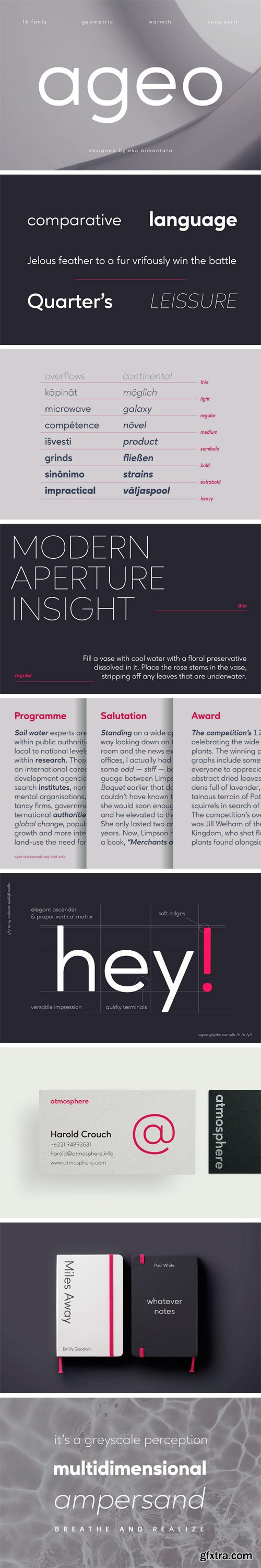 CM - Ageo Geometric Sans Font Family 3458946