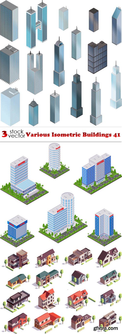 Vectors - Various Isometric Buildings 41