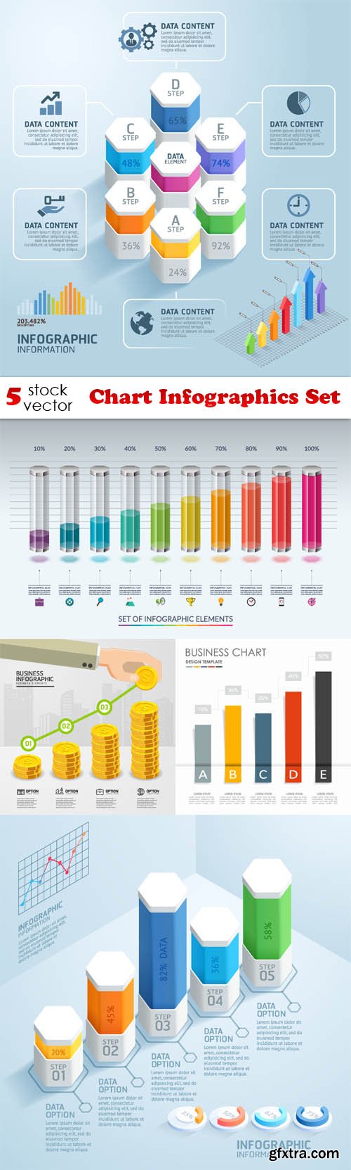 Vectors - Chart Infographics Set