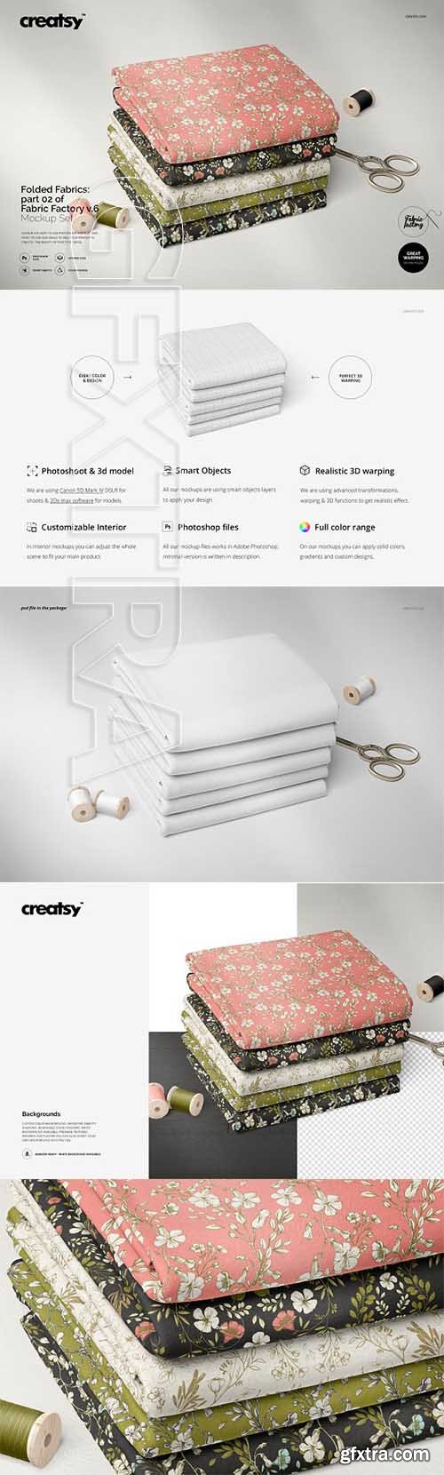 CreativeMarket - Folded Fabrics Mockup 02FF v6 3277761