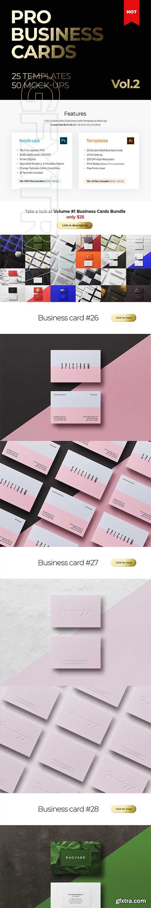 CreativeMarket - Business Card Bundle Template Mockup 3297428