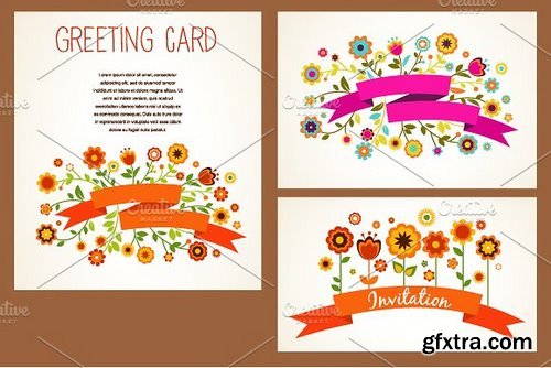 CM - Vector greeting cards set 4293