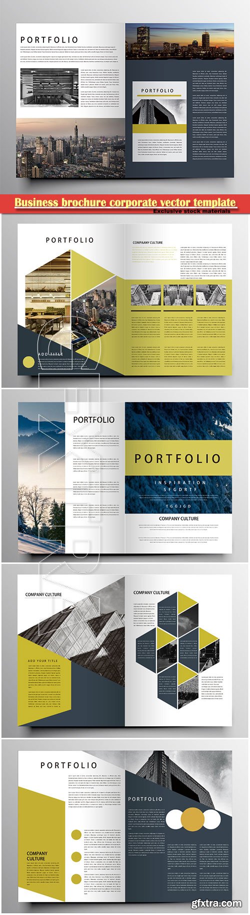 Business brochure corporate vector template, magazine flyer mockup # 32