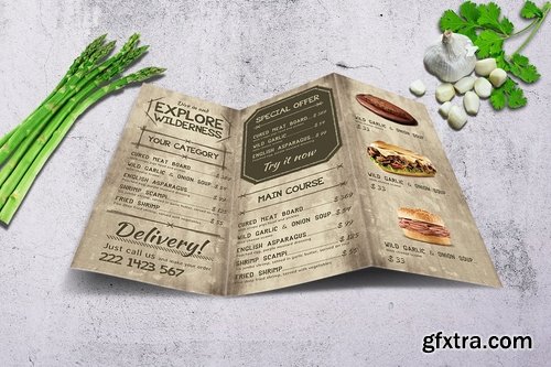 Vintage Trifold Menu Bundle