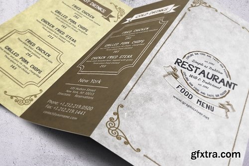 Vintage Trifold Menu Bundle