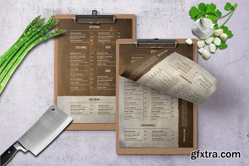 Vintage Single Page Menu Bundle