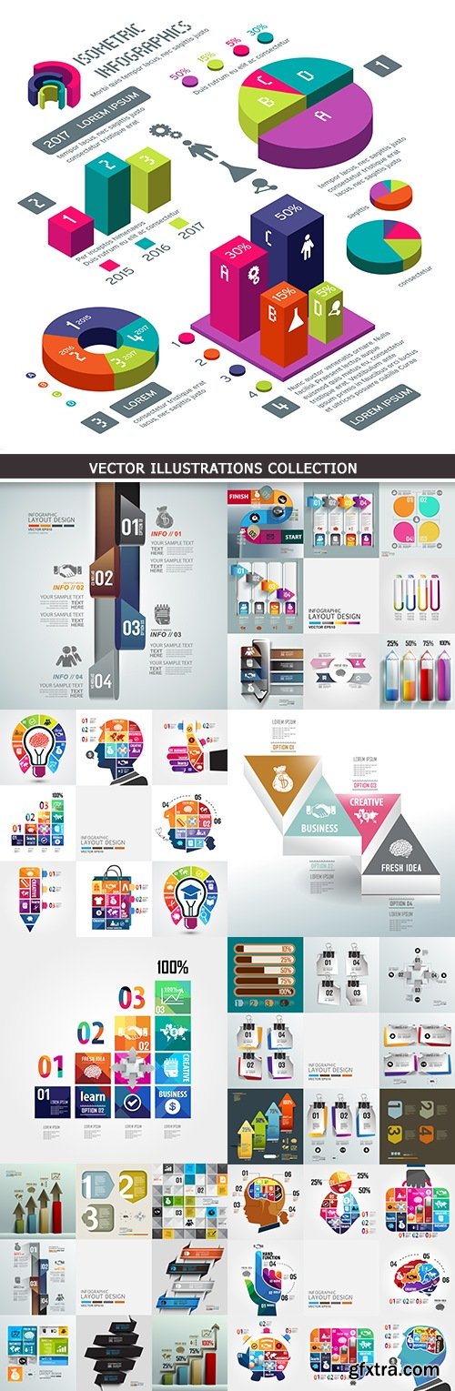 Business infographics options elements collection 31