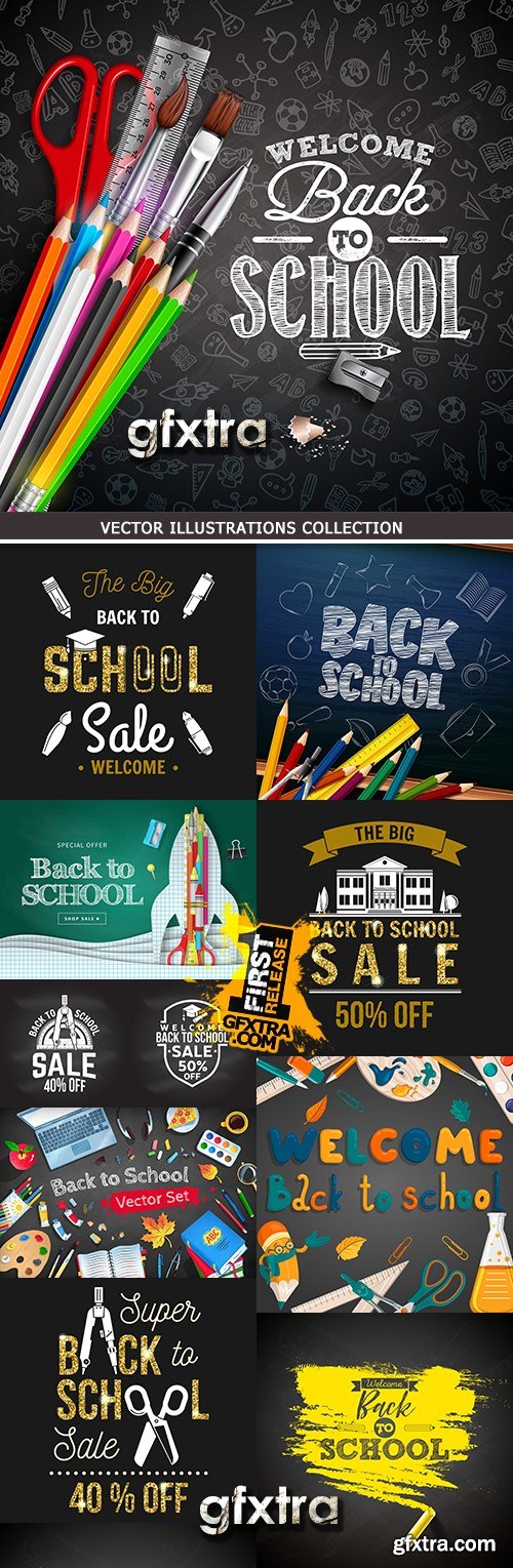 Back to school accessories element illustration 15