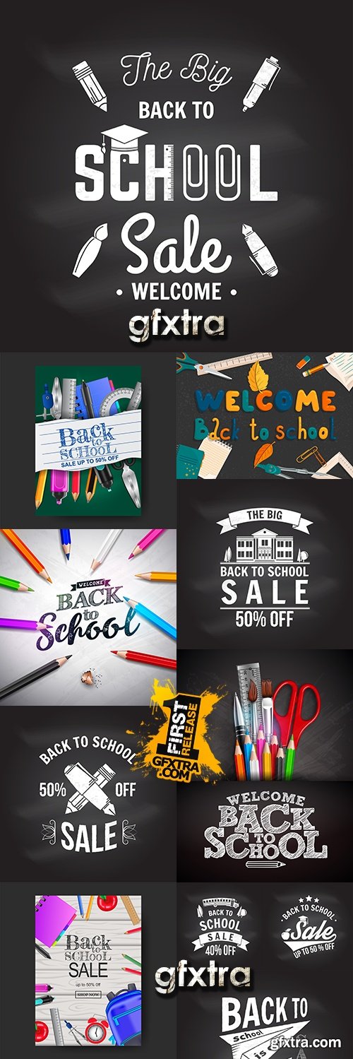 Back to school accessories element illustration 15