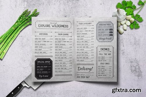 Vintage Bifold Menu Bundle