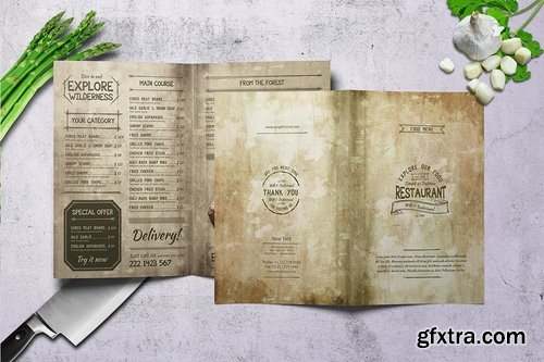 Vintage Bifold Menu Bundle