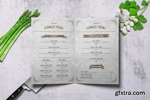 Vintage Bifold Menu Bundle