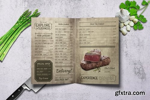 Vintage Bifold Menu Bundle