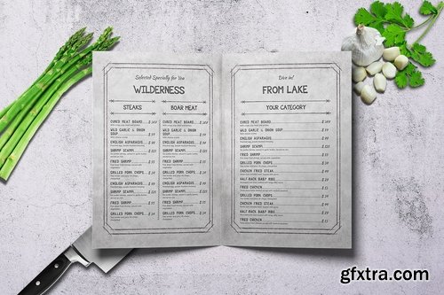 Vintage Bifold Menu Bundle