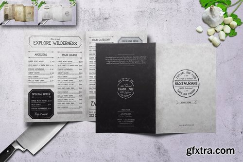 Vintage Bifold Menu Bundle