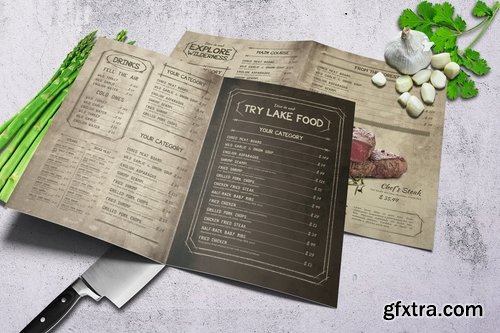 Vintage Bifold Menu Bundle