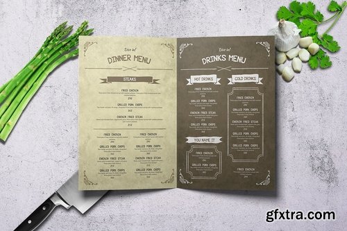 Vintage Bifold Menu Bundle