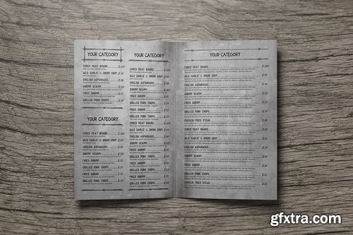 Vintage Bifold Menu Bundle vol.2