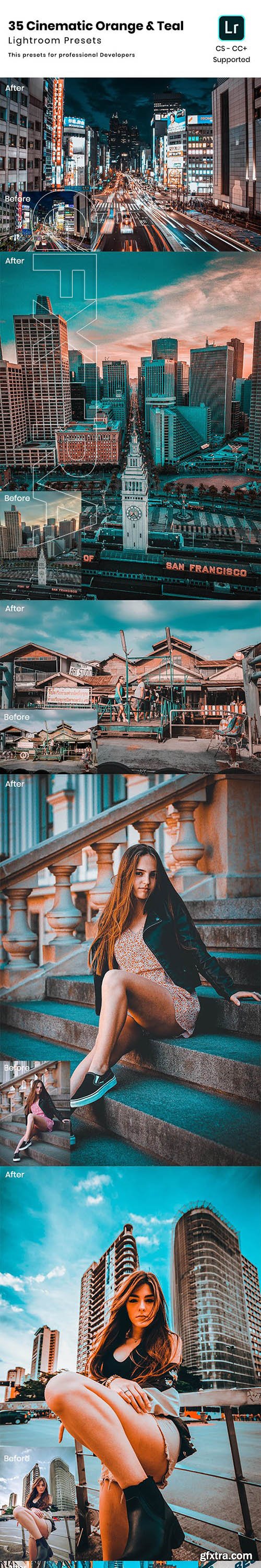 GraphicRiver - 35 Cinematic Orange & Teal Lightroom Presets 23239456