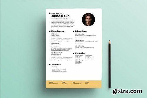 Professional Resume?CV Clean & Minimal Design