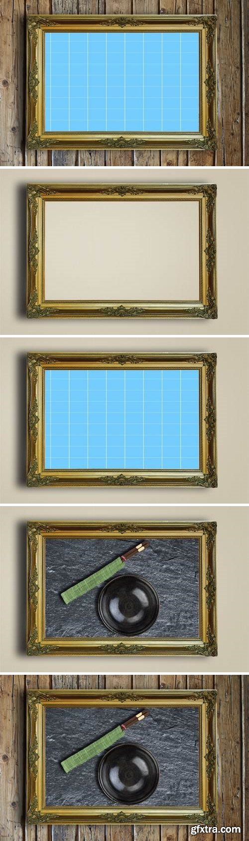 Antique Golden Frame Mockup 03