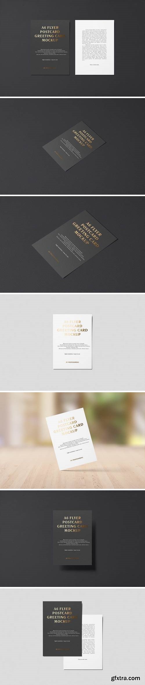 A6 Portrait Flyer, Postcard, Greeting Card Mockup