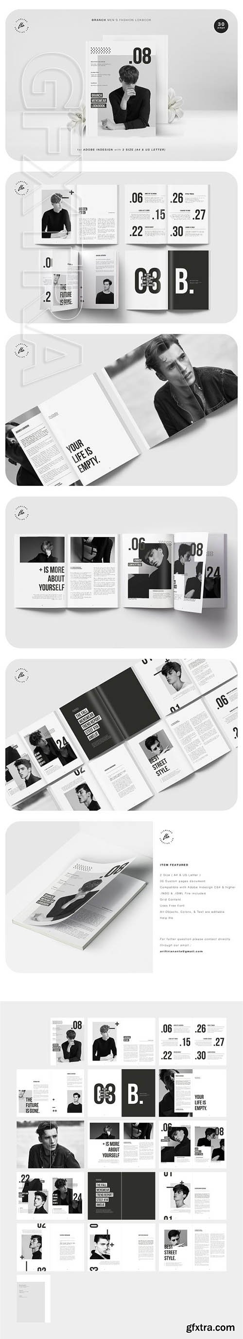 CreativeMarket - BRANCH Men\'s Fashion Lookbook 3469872