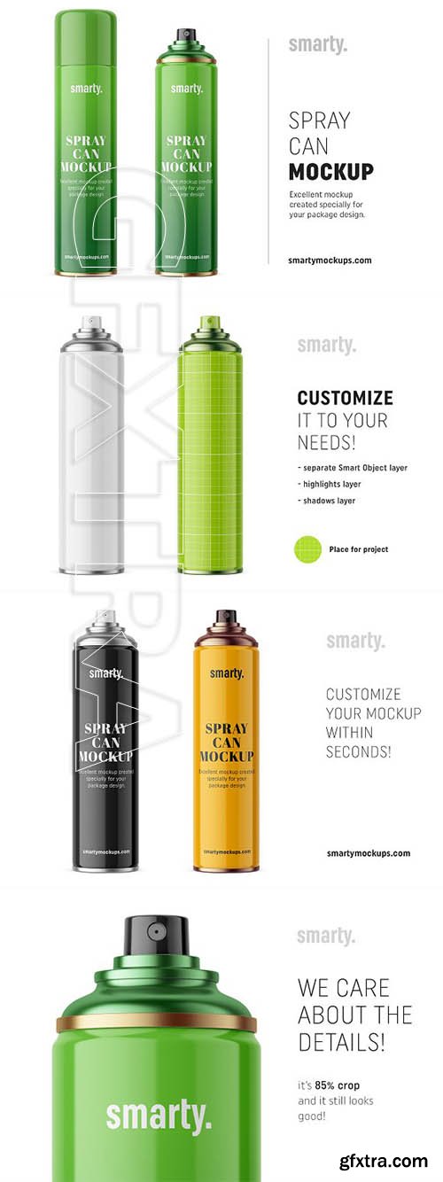 CreativeMarket - Hair spray can mockup 3367817