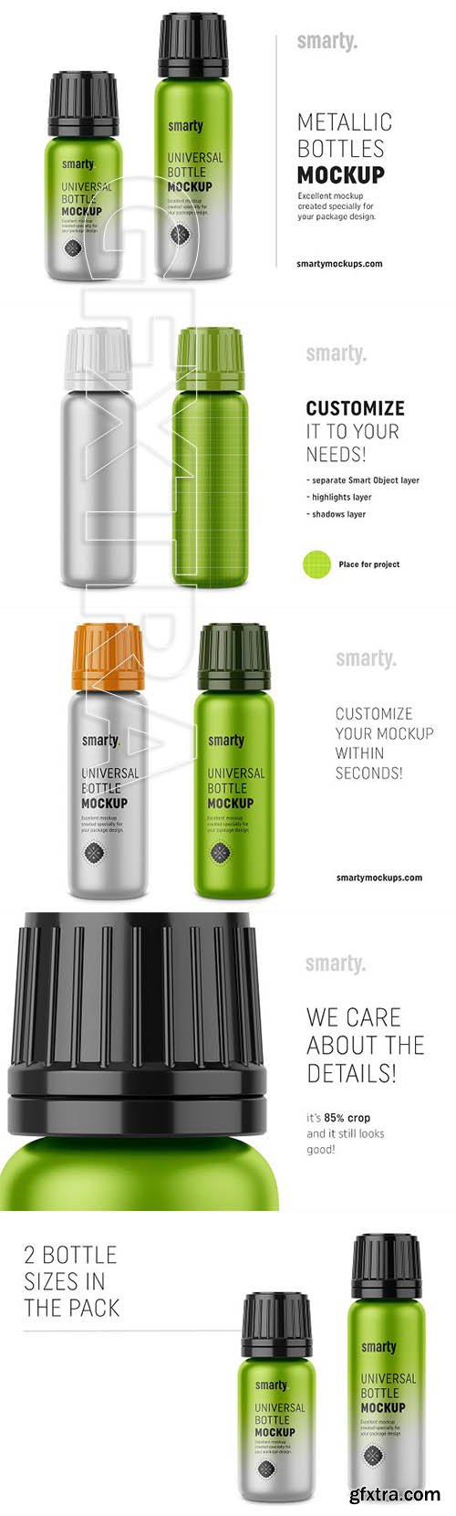 CreativeMarket - Metallic bottle mockups 3362280