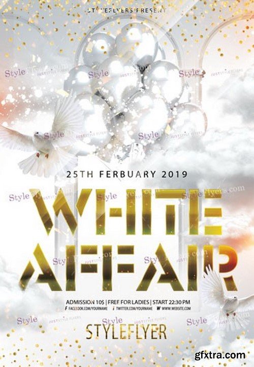 White Affair PSD Flyer Template