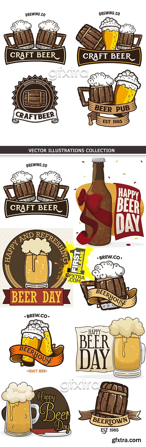 Beer house original craft vintage holiday badge design