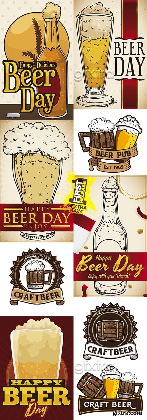 Beer house original craft vintage holiday badge design