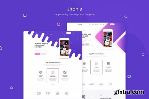 Jironis - App Landing One Page PSD Template