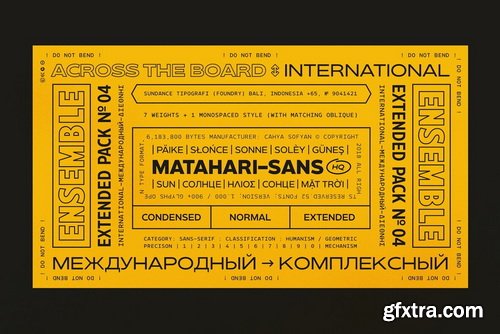 Matahari Sans Font Family