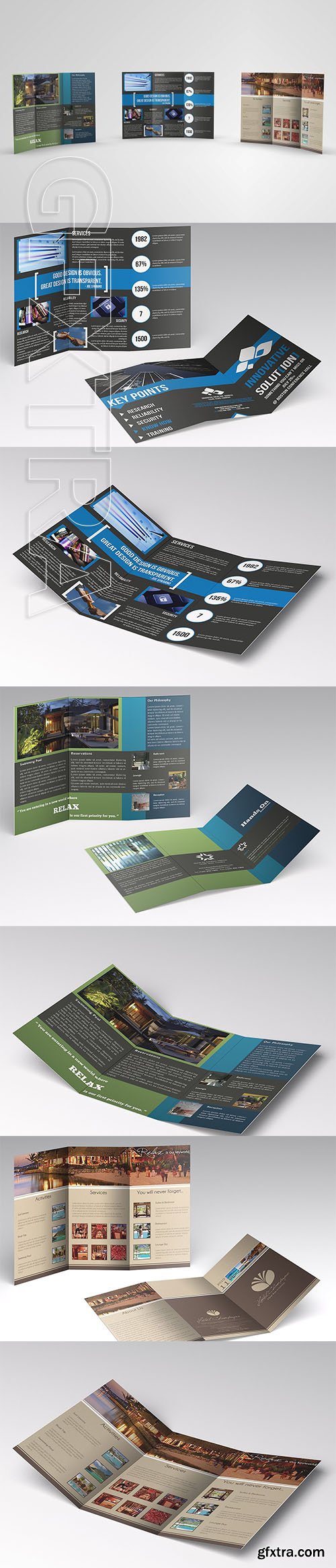 CreativeMarket - Trifold Brochures Bundle 01 3291678