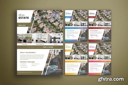 Real Estate Flyer V.1 - Five Color Variations