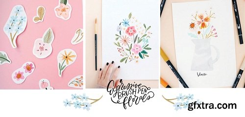 Expressive Brush Pen Florals