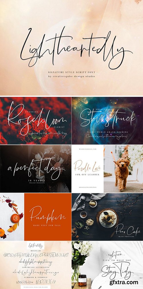 CM - Lightheartedly Signature style font 3066002