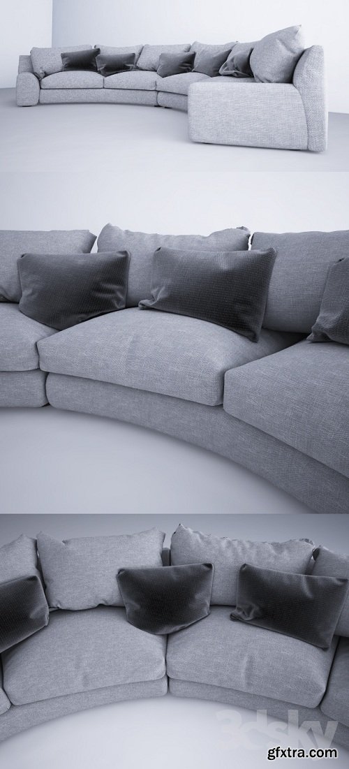 Semicircular sofa Arflex Ben-Ben