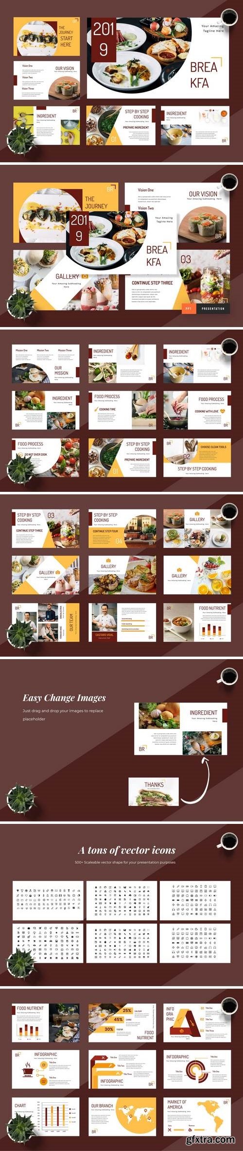 Breakfa - Food Powerpoint, Keynote, Google Sliders Templates