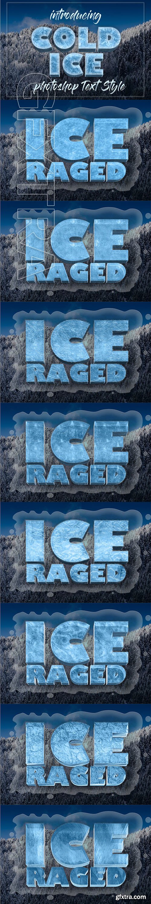 CreativeMarket - 10 Frozen Photoshop Layer Style 3430647