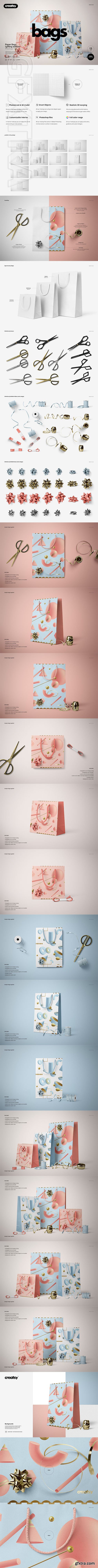 CreativeMarket - Paper Bags Mockup (gifting edition) 3439321