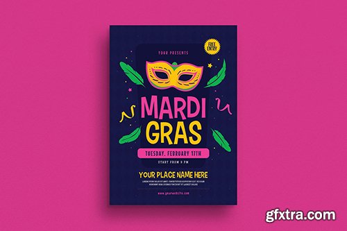 Mardi Gras Event Flyer