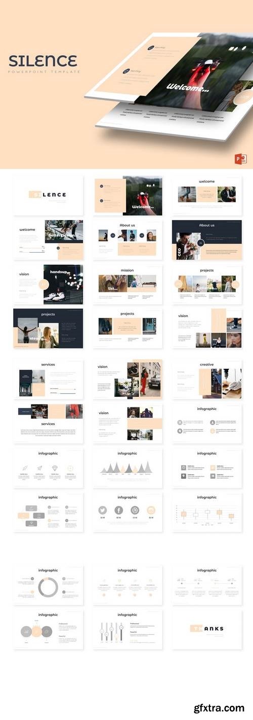 Silence - Food Powerpoint, Keynote, Google Sliders Templates