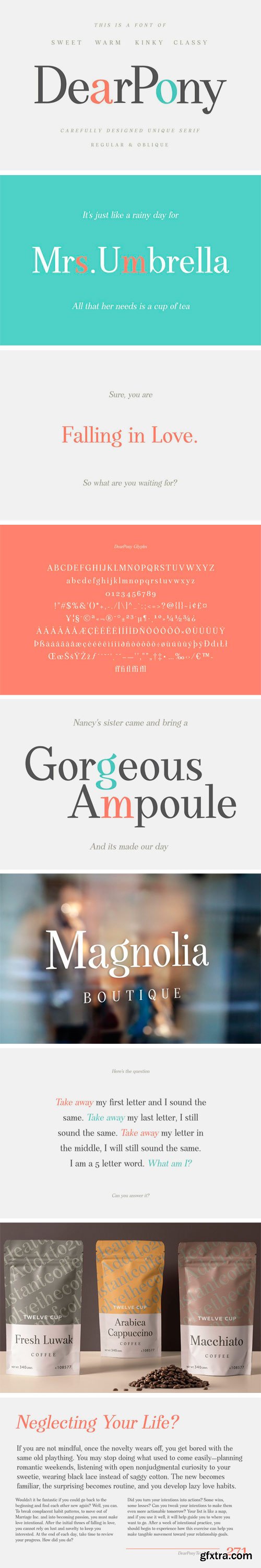 DearPony Font Family