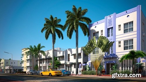 Miami Streets Exterior Scene 03