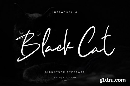 Black Cats Siganture Font