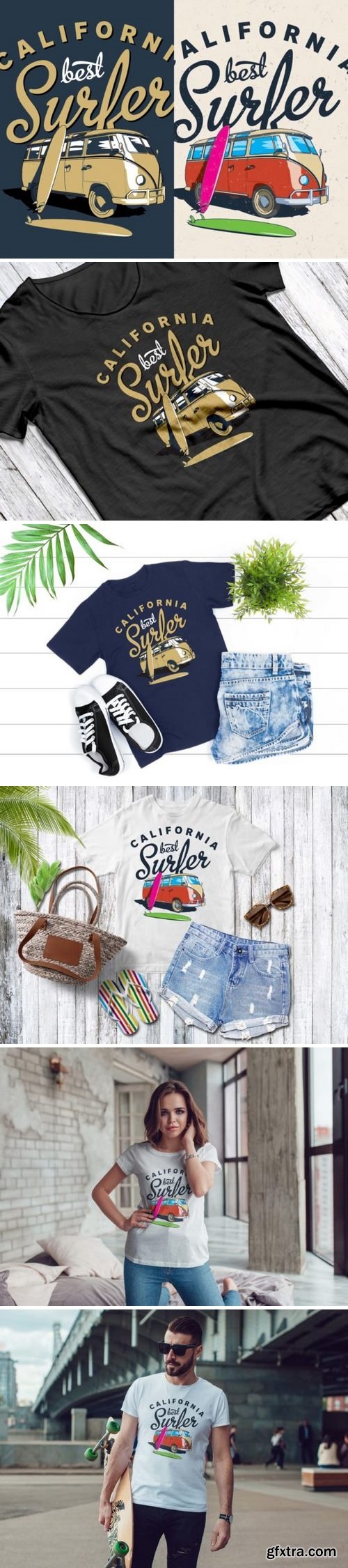 California Best Surfer – Tshirt Design