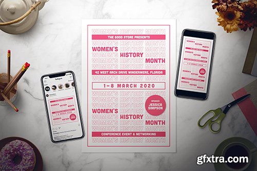 Women's History Month Flyer Set